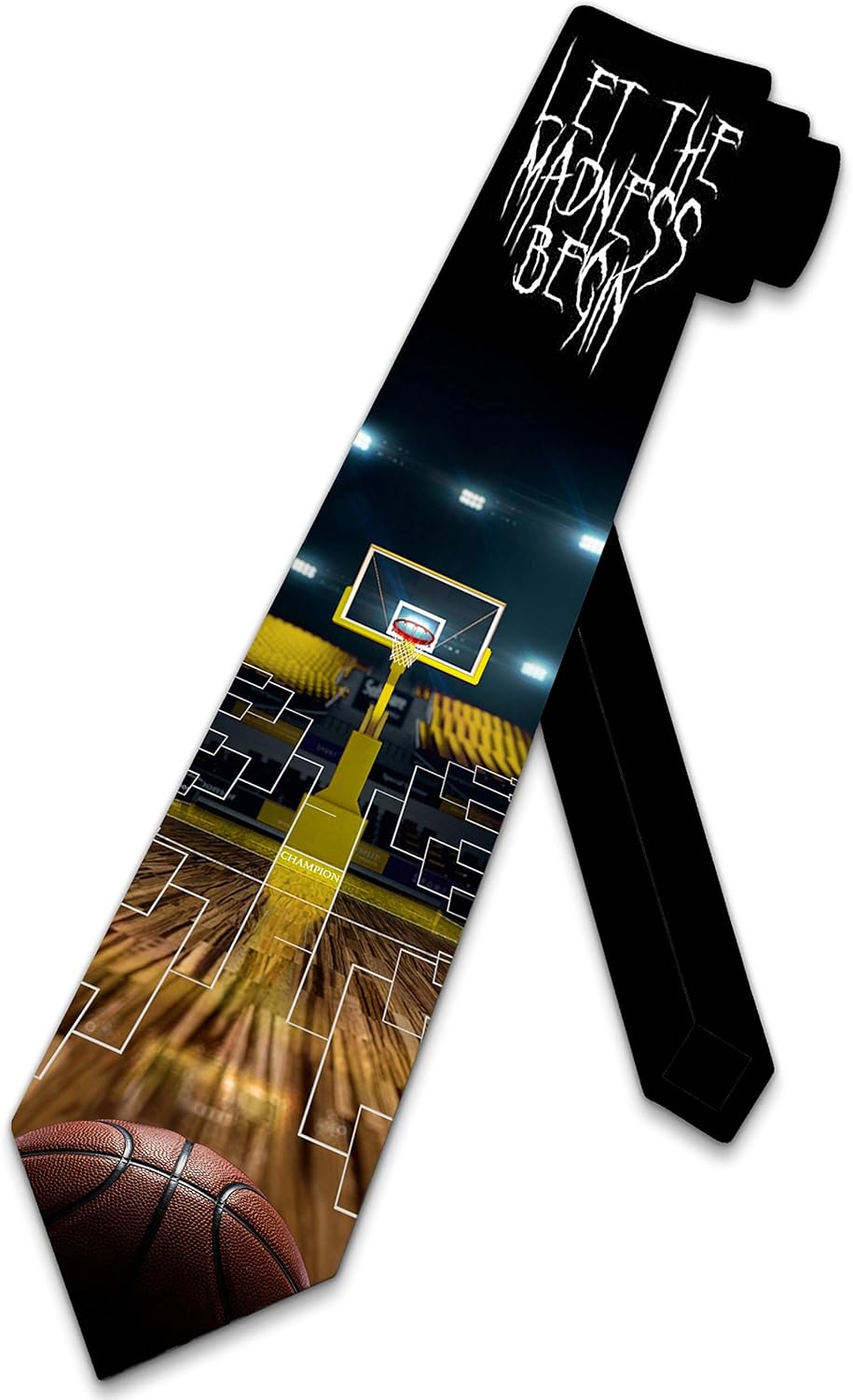 Three Rooker Basketball Ties Mens College Necktie Tournament Sports Bracket Neckties