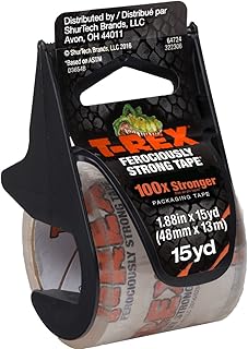 T-REX Clear Packing Tape with Dispenser, 1.88 in. x 15 yd. (284990)