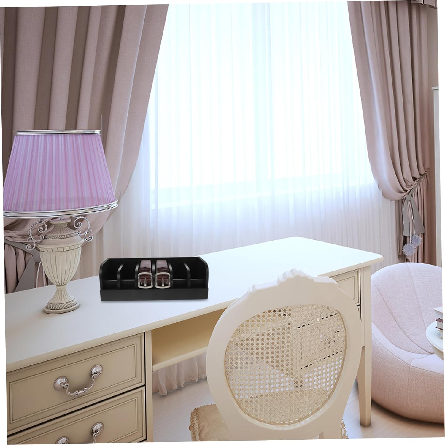 PRETYZOOM Belt Storage Box Compartment Display Organizer for Belts for Shops and Exhibitions and Stylish Design