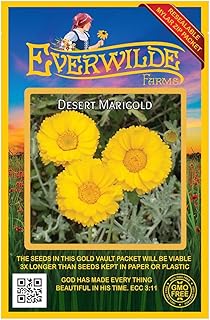 Everwilde Farms - 1000 Desert Marigold Native Wildflower Seeds - Gold Va...