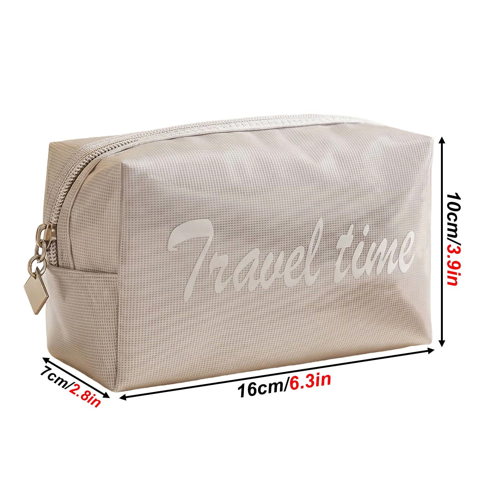 Borse da Toilette, Beauty Case, Beauty Case da Viaggio Impermeabile in Pelle PU, Tasca Interna a Bustina, Romanticismo e Praticità Coesistono, Tessuto Impermeabile(Silver)