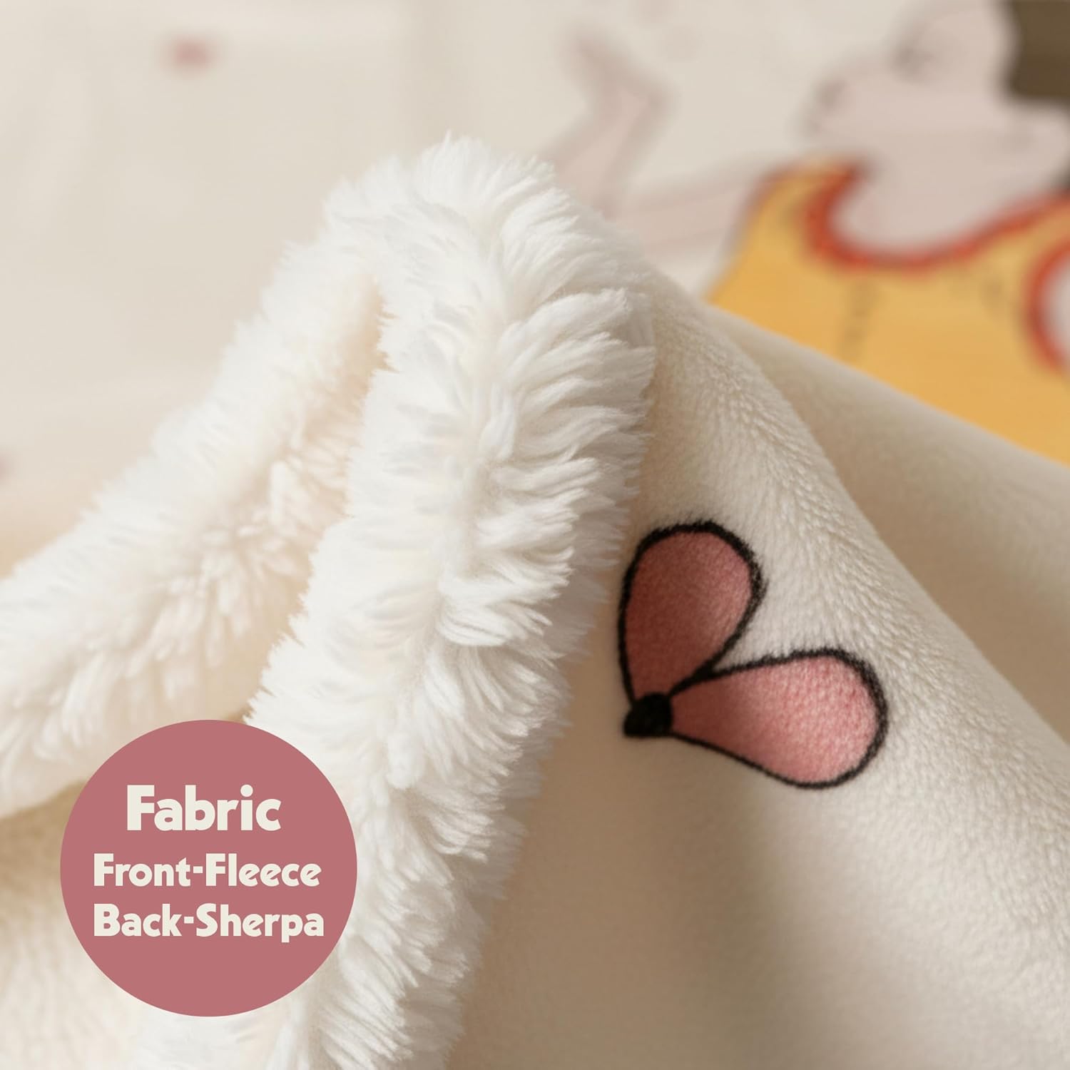 Boo&Dav Extra Large Sherpa Fleece Blanket 59”x79” – Ultra Soft Double Layer, Warm Winter Blanket for Couch or Twin Bed, Premium Washable Cozy Blanket Belle