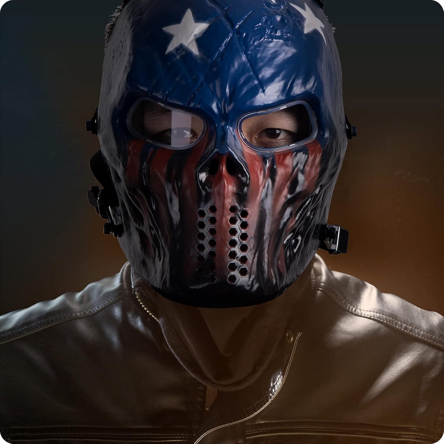 OutdoorMaster Full Face Airsoft Mask with Eye Protection Lenses - Captain : Sports & Outdoors