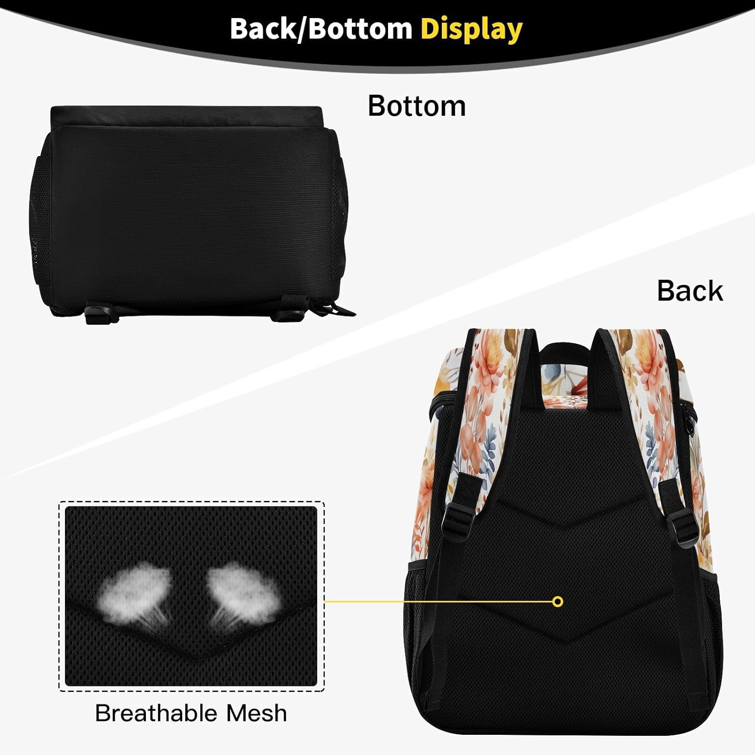 Autumn Leaves Cooler Backpack 36 Cans Leakproof Waterproof Backpack Cooler Bag Beach Accessories Travel Camping Fishing Backpack for Women Men