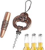Vista 3 de Abridor de vino de aleación de zinc, abrebotellas de cobre retro, barras de forma de calavera para cocinas