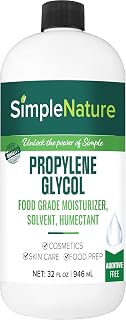 Food Grade Propylene Glycol - 99.9% Purity - 32 oz - Ecofriendly, Non-GMO Moisturizer, Solvent, Emulsifier, Humectant - Soaps, Lotions, Antifreeze, Fog Machines