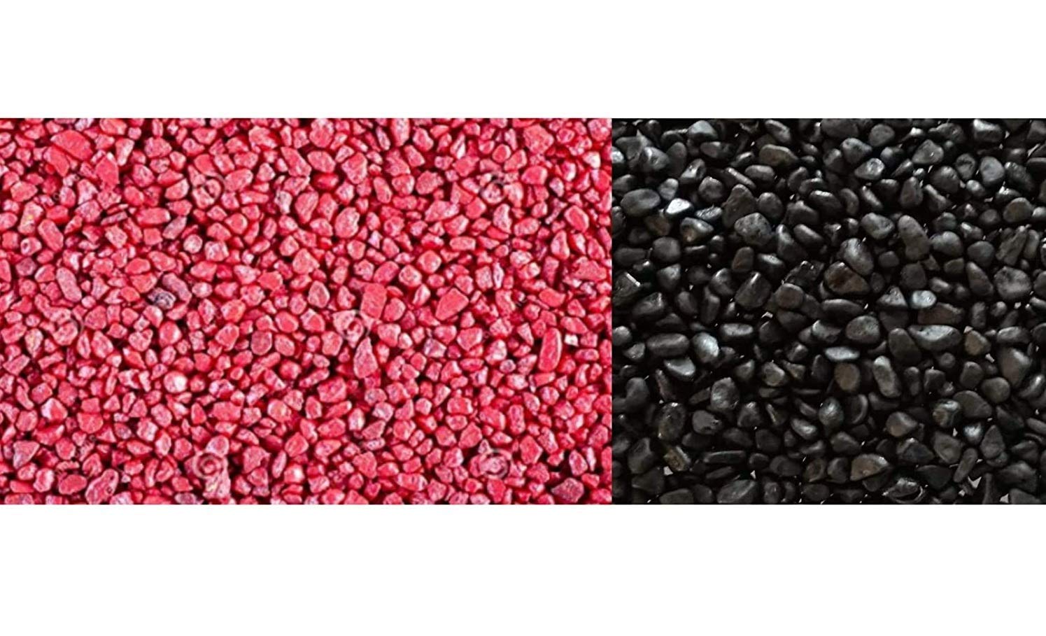 Foodie Puppies Combo Pack Aquarium Decorative Small Stones River Rock Unplanted Substrate for Garden/Lawn/Aquarium Decoration, Aquarium Fish Tank,Garden (Black - Red, 900gm) (B08GWZC3QQ) Amazon Price History, Amazon Price Tracker