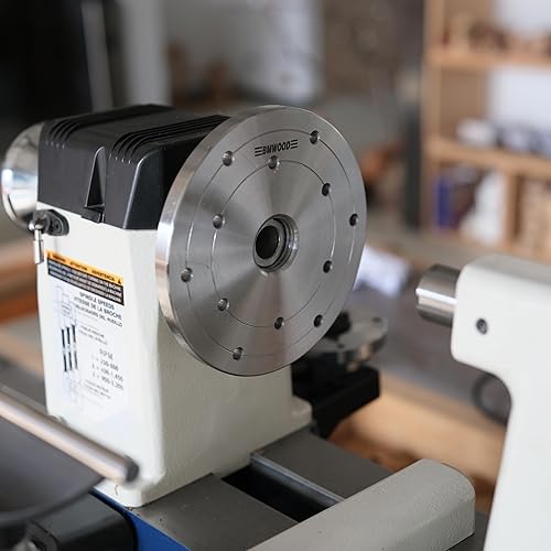 Miniatura 22 de Placa frontal de torno de madera de acero de 2 pulgadas con tornillo y dos arandelas de nailon, apto para torno de madera de husillo de 1 pulgada x