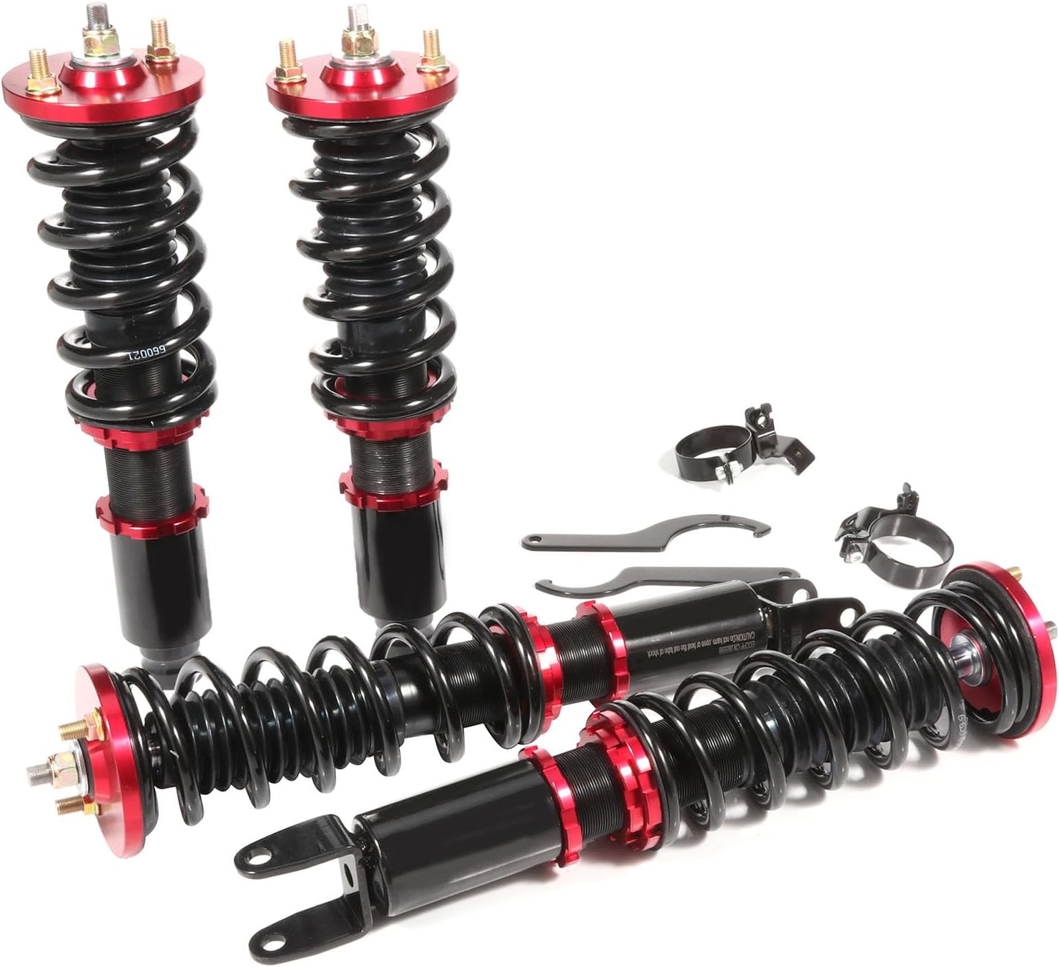 DNA Motoring COIL HC88 T33 SL For 1988 To 2000 Civic / CRX / Del Sol Integra Aluminum Scaled Coilover Kit Silver Springs Black Sleeves - View #11