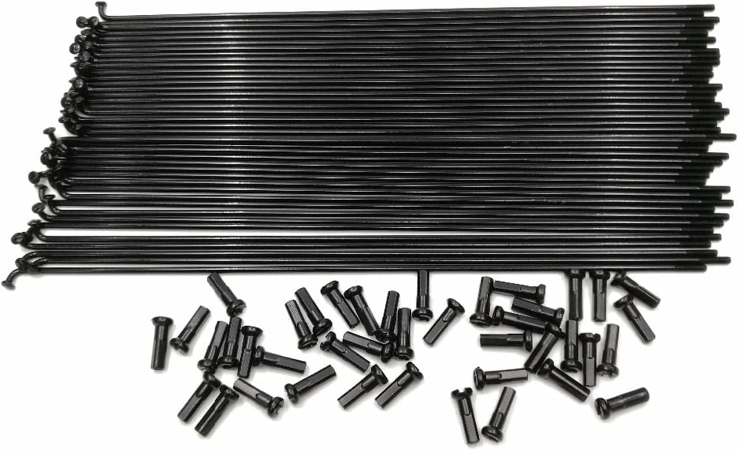 Bicycle Parts Replace Spokes, 20pcs 14 G 2.0 mm Diameter Spokes Cylinder Black Color J-Bend Mountain Cycling Road Bicycle Spokes for Bicycle Wheels(Length 223 Mm)