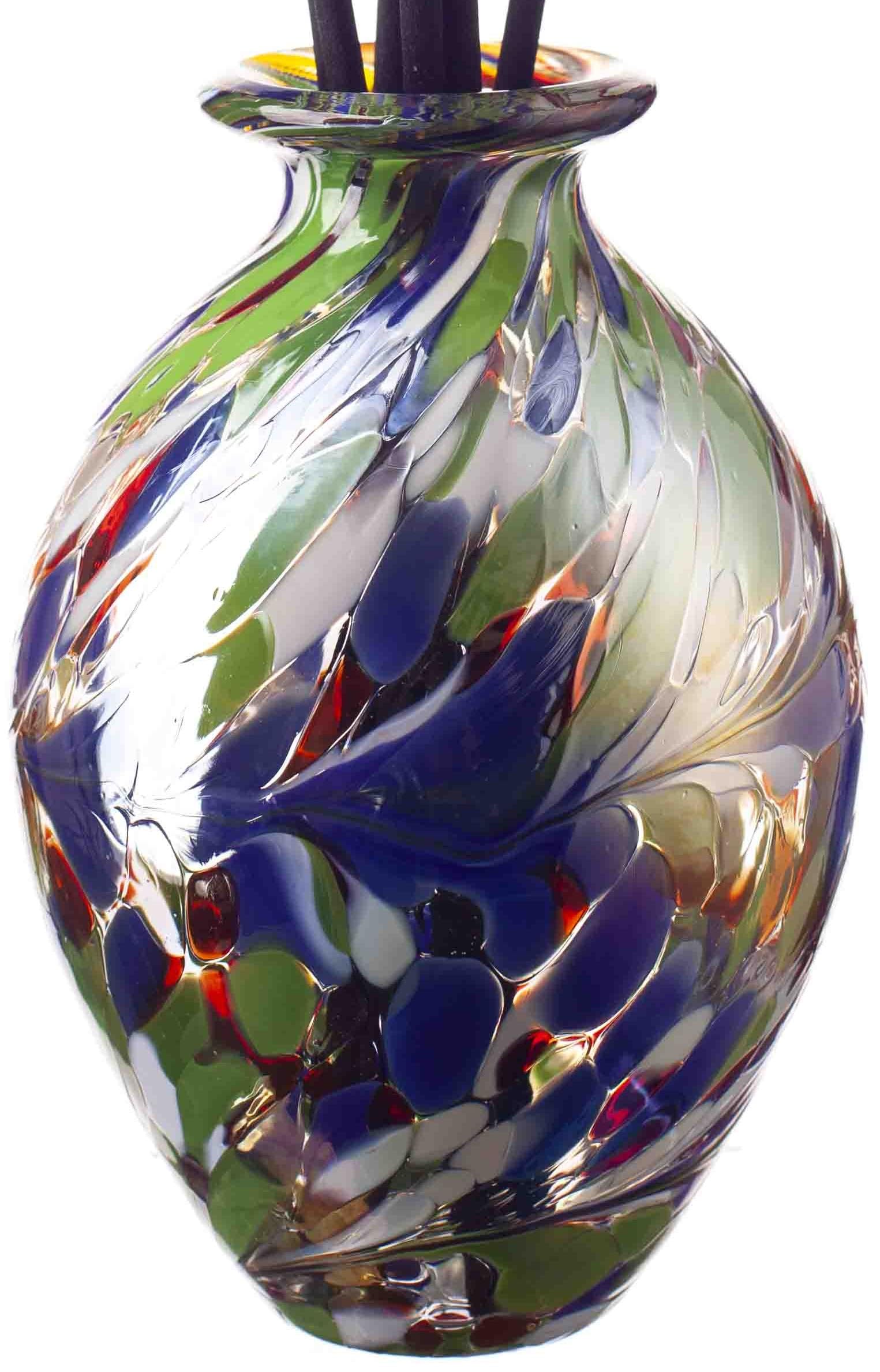 October Birthstone Coloured Mouth Blown Glass Bud Vase Reed Diffuser