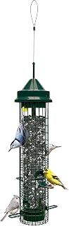 Brome Squirrel Buster Classic Squirrel-Proof Bird Feeder: 4 Ports, 2.4 lb Capacity, Chew-Proof Perches for Chickadees, Finches, Cardinals