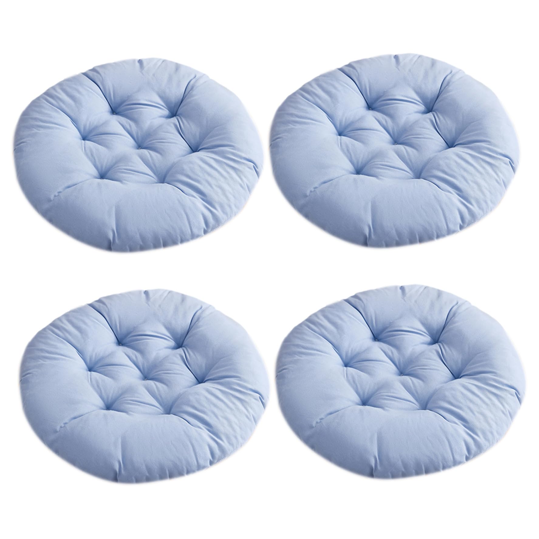 Cojín de asiento elástico y grueso de 14 pulgadas, pack de 4 almohadas de suelo contra la rigidez