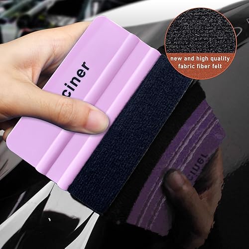 Miniatura 4 de Ziciner Juego de 2 herramientas de envoltura de automóvil, herramienta raspadora de vinilo para escobilla de fieltro, herramienta aplicadora de