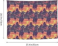 Vista 2 de Cyber Retro Western Cowboy Print Tapestry for Bedroom, Wall Hanging Tapestry for Bedroom Wall Room Decor Aesthetic Tapestries for Living Room Dorm