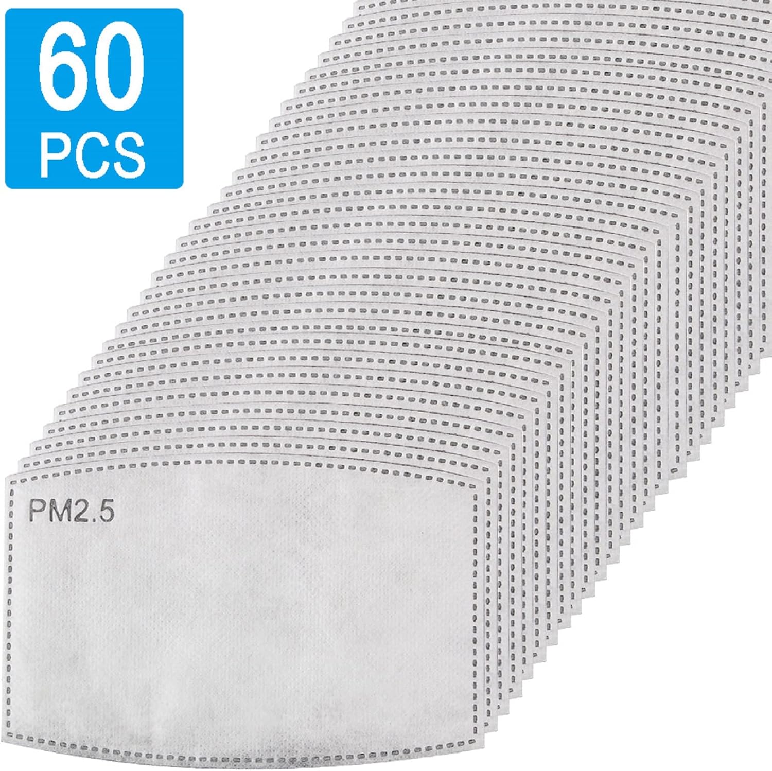 60-Pack Regular Kids' Face Covering Insert for Indoor and Outdoor Activities, Not a PFFR