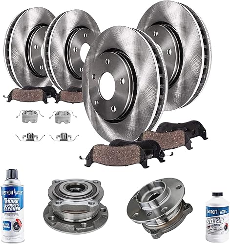 Miniatura 10 de Detroit Axle - Kit de freno trasero para Chevy GMC Suburban Silverado Sierra Yukon XL 1500 Tahoe Escalade 2007-2013 Rotores de freno de disco de