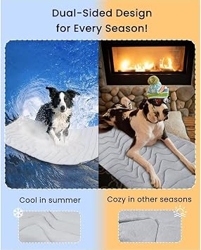 kobolaf Dog Cooling mat Original (Large,Blue)