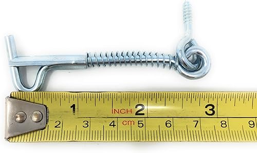 Miniatura 4 de Cierre de seguridad con ojal y gancho 1861  ALDABA o GANCHO con Cerrojo para cerrar puerta o Ventana