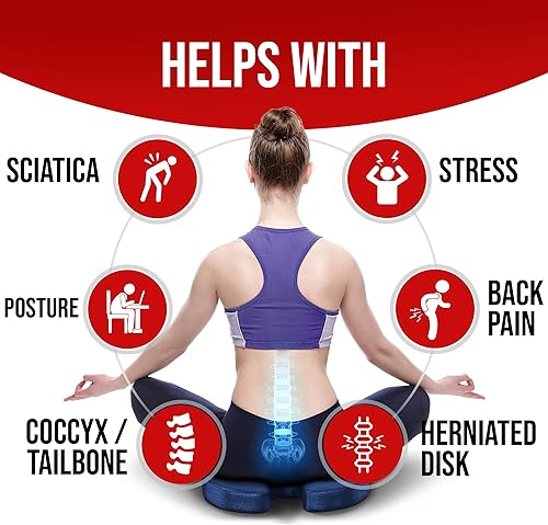 Miniatura 6 de FORTEM Cojín de asiento y soporte lumbar (azul, terciopelo) + cojín para asiento de silla