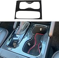 Vista 1 de Korlot Cubierta de panel de portavasos para consola central de fibra de carbono para Nissan Frontier 2022-2026