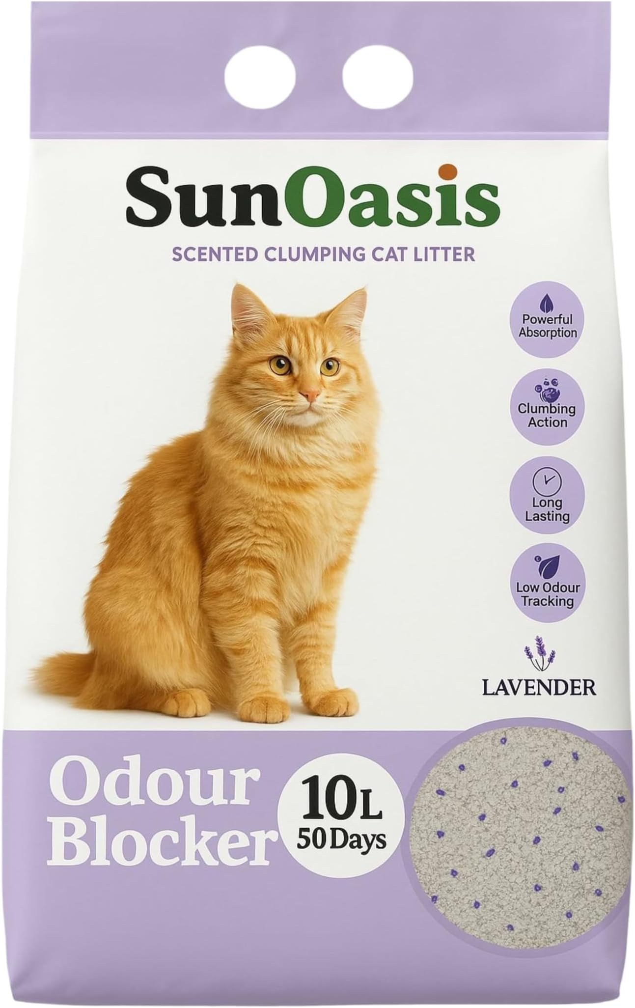 Sun Oasis Ultra Clumping Cat Litter (Lavender, 10L)