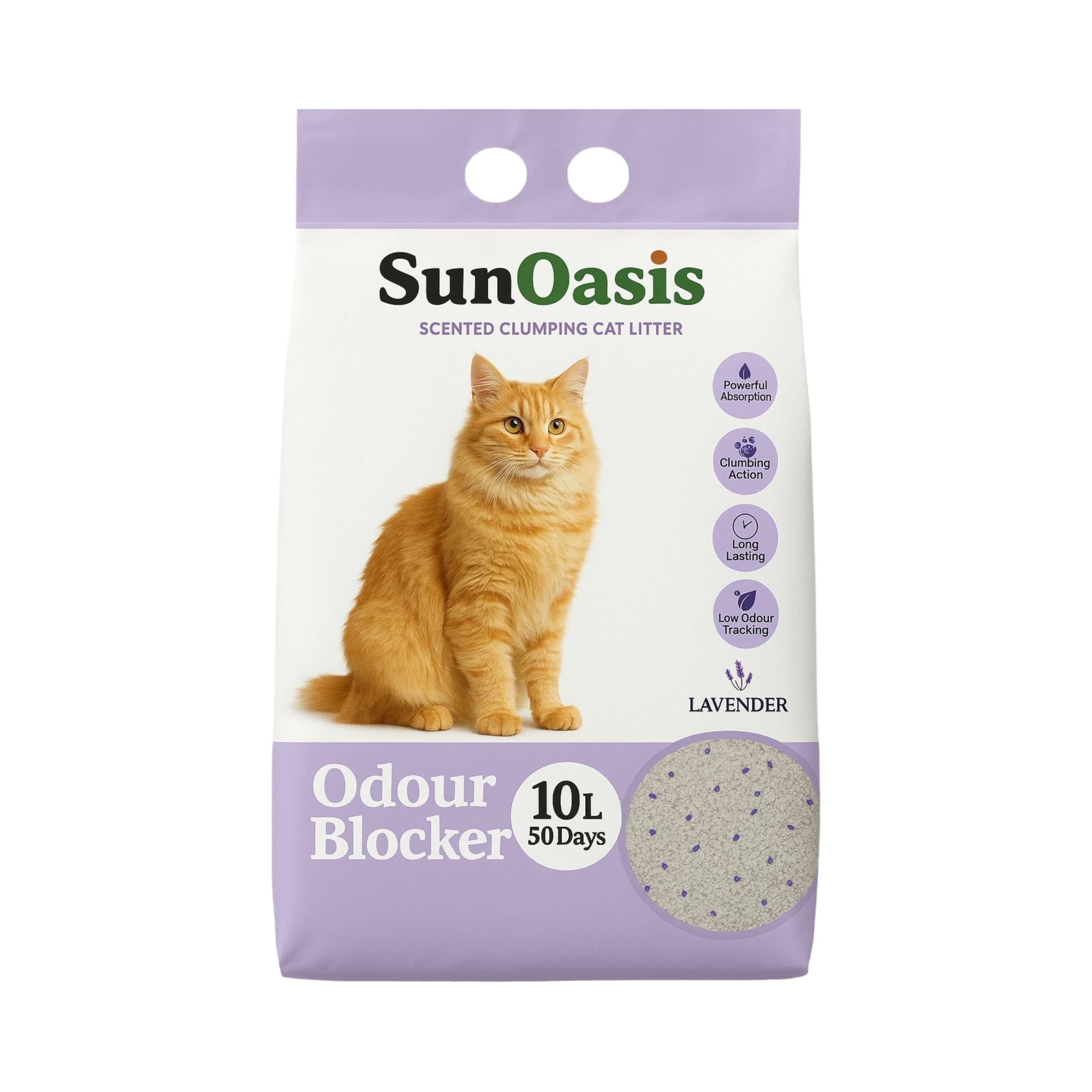 Sun Oasis Ultra Clumping Cat Litter (Lavender, 10L)