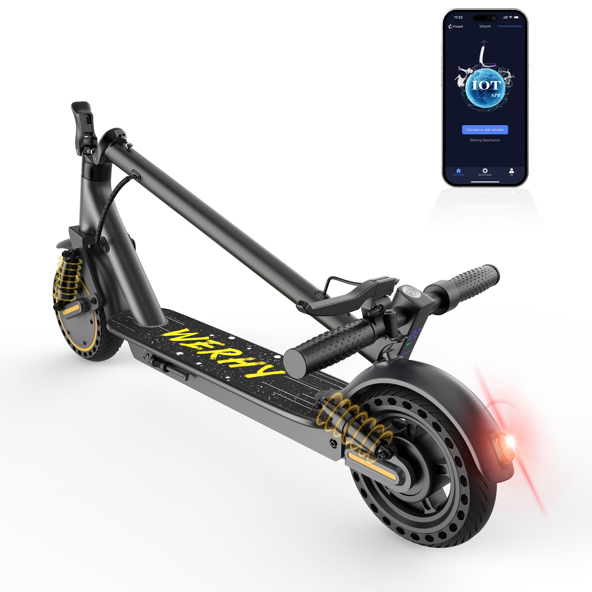 WERHY 10 Inches Electric Scooter, 500W