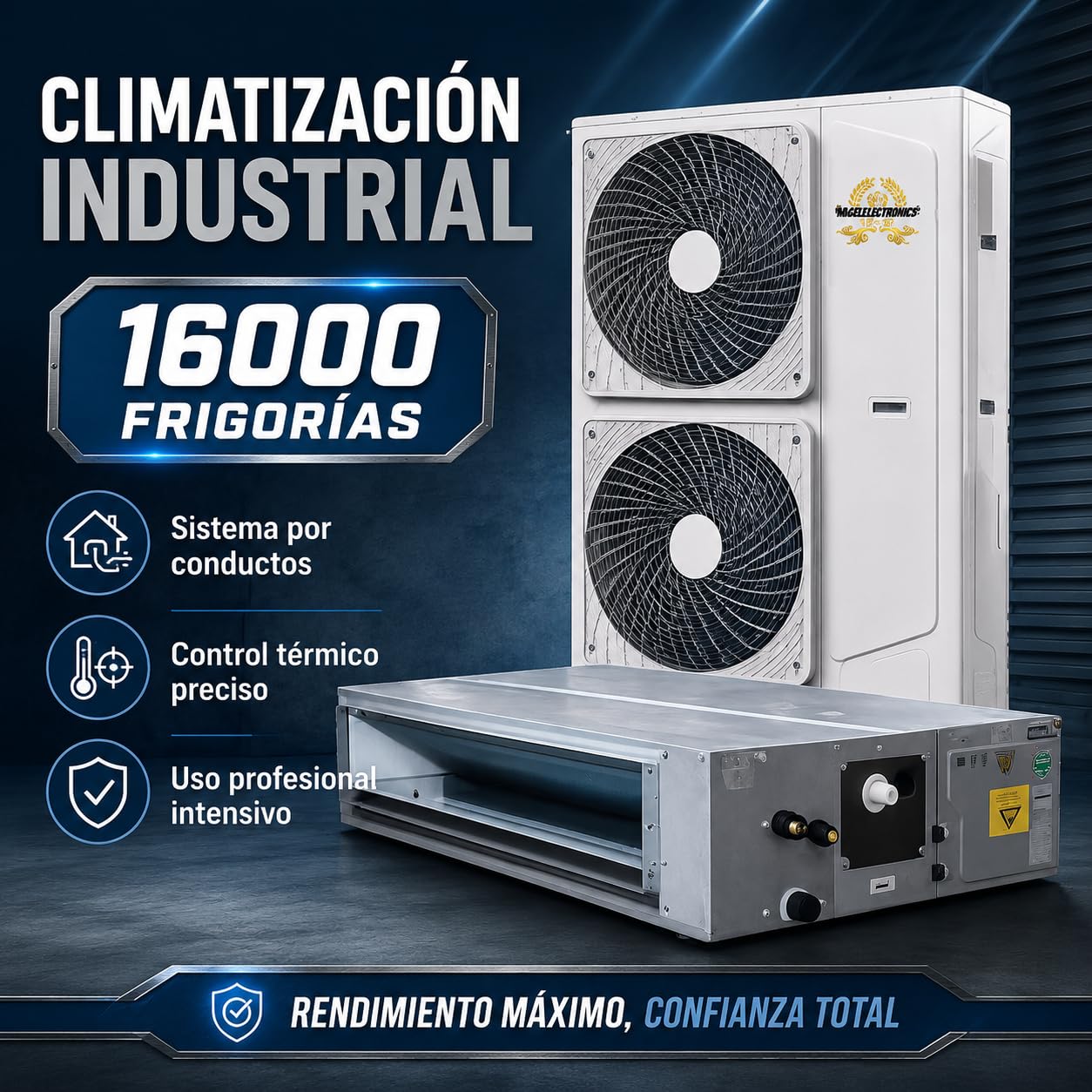 Climatiseur par conduit MJ3 16000 réfrigérateurs - Climatisation industrielle maximale puissance contrôle thermique professionnel grands espaces - MJ3