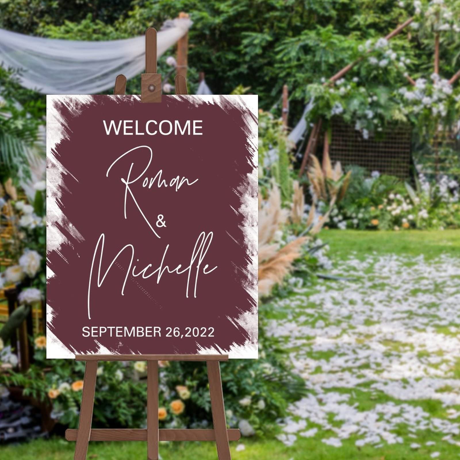 Panneau de bienvenue personnalisé pour une décoration de mariage unique