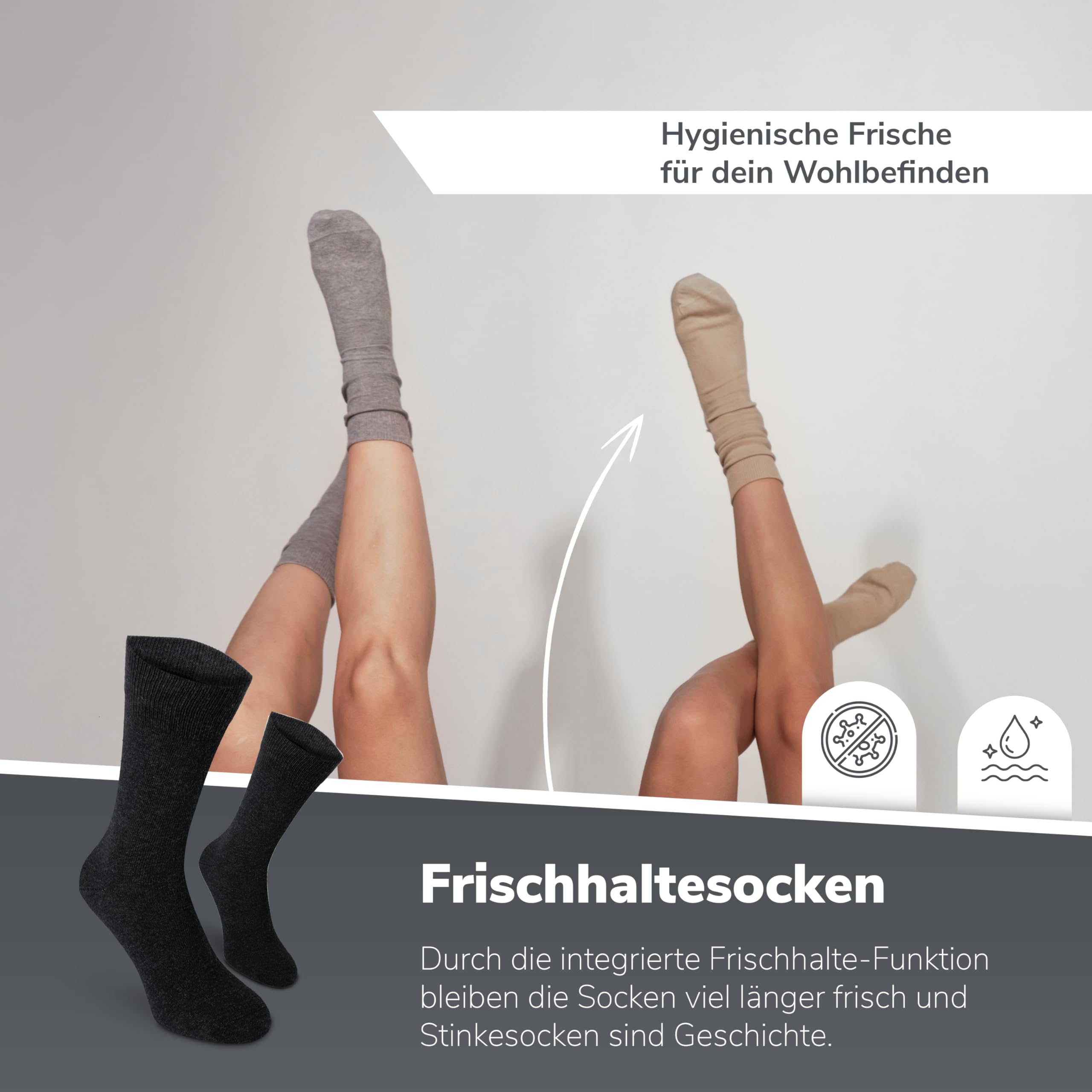 Safersox Leichte Mücken Socken für Büro, Safari & Outdoor – Damen & Herren | Safari Kleidung Mückensocken imprägniert mit Insektenschutz: Anti Zecken & Moskitos für Reise, Outdoor, Tropen, Afrika
