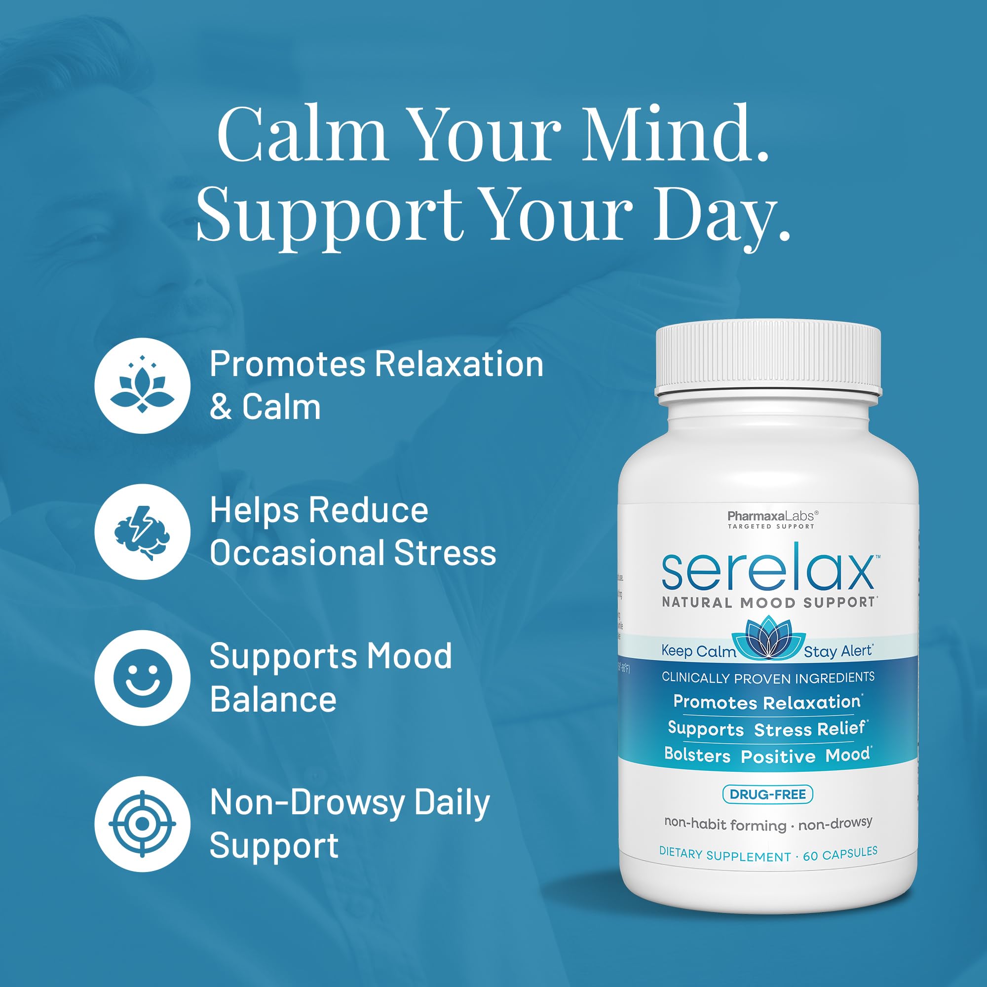 Stress Relief Support Supplement for Men & Women - 60 Capsules — Amazon image 2