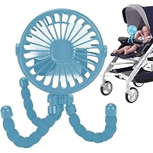 Baby Stroller Fan, Portable Travel Stroller Fan, Travel Swivel Stroller Fan for Children | Portable Cooling Fan with Tripod Fl