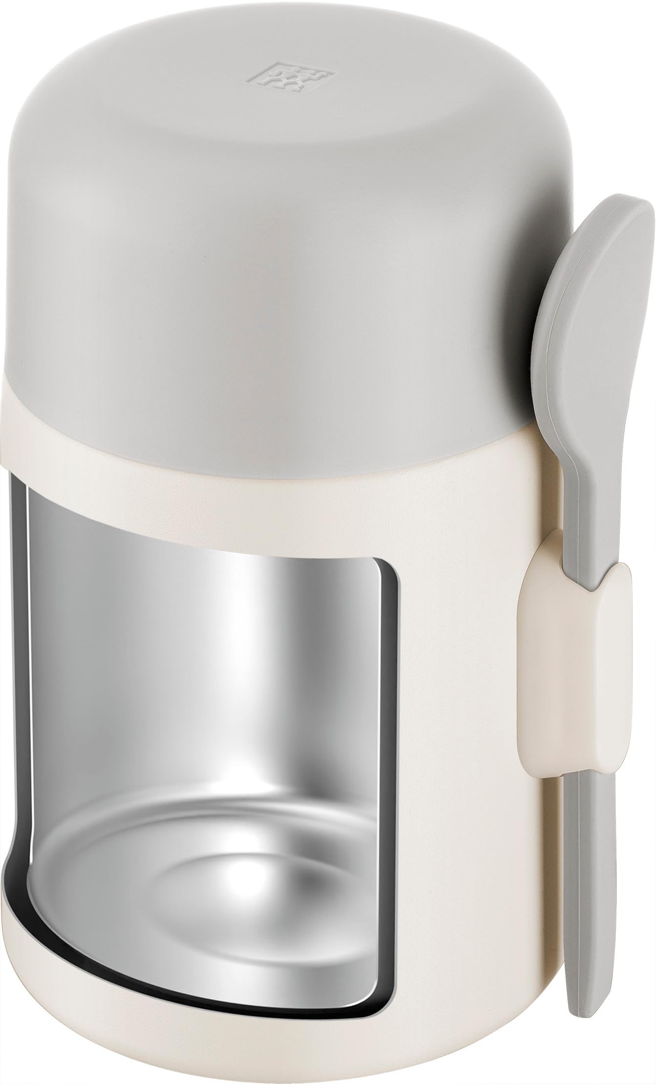 ZWILLING THERMO PLUS Speisebehälter 600 ml, hält bis zu 10 Std. warm/kalt, doppelwandig, Edelstahl Thermobecher mit Löffel, auslaufsicher, leicht, spülmaschinengeeignet, Cream