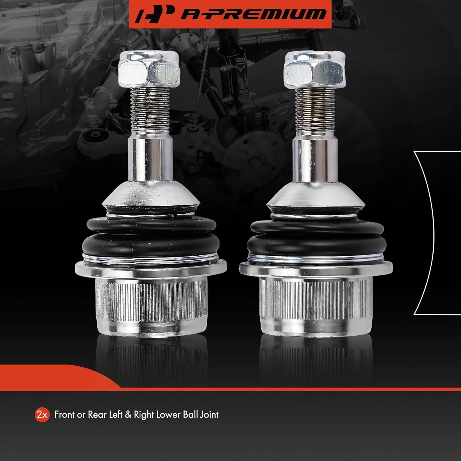 A-Premium 2 x Front or Rear Lower Ball Joint, Compatible with Jeep WK2 Series Grand Cherokee 2011-2021, WK Series Grand Cherokee WK 2022 & Dodge Durango 2011-2023