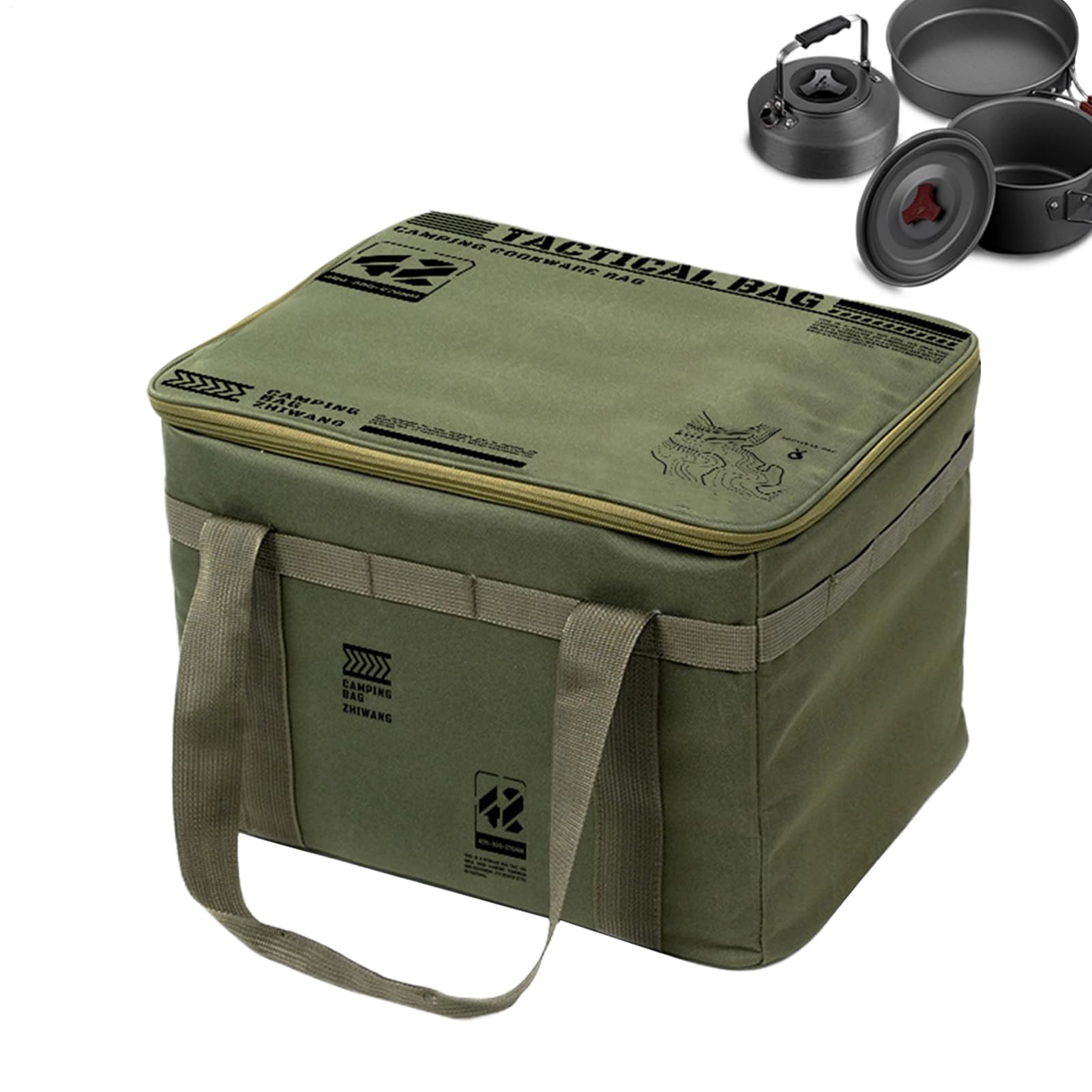 Boîte d'organisation pliable 42L avec poignées sac étanche de camping