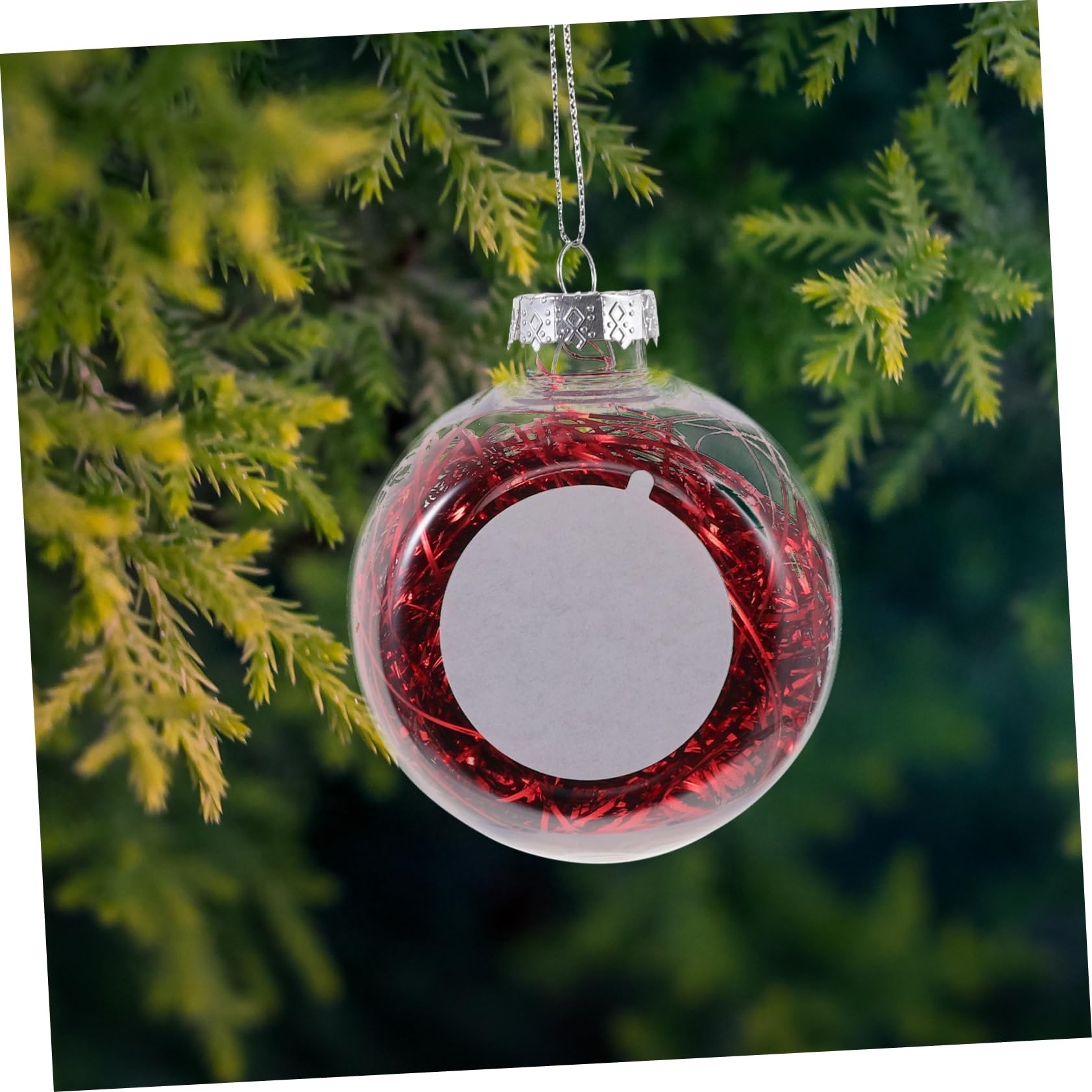 TOPBATHY 16 Piezas Bolas de Navidad para Sublimación Espacios en DIY Bolas de Navidad Colgante de Bolas para Manualidades Bolas navideñas Personalizadas Christmas Tree el plastico