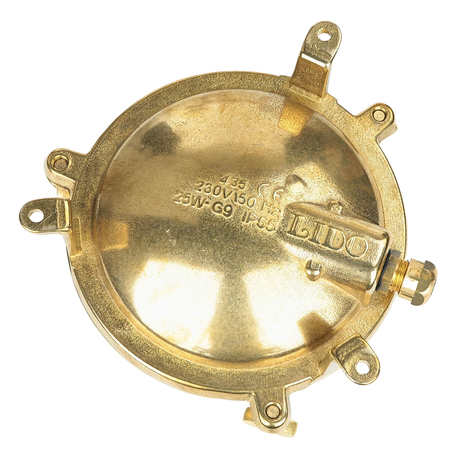 Applique murale pour l'extérieur ronde en laiton de haute qualité hublot maritime IP44 premium D : 14 cm lampe de bateau lampe de bateau applique murale cour jardin éclairage extérieur