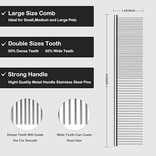Miniatura 10 de Cepillo deslizante para perros, kit de aseo dorado para garabatos dorados, cepillos desmenuzadores para Goldendoodles, Labradoodles, caniches,