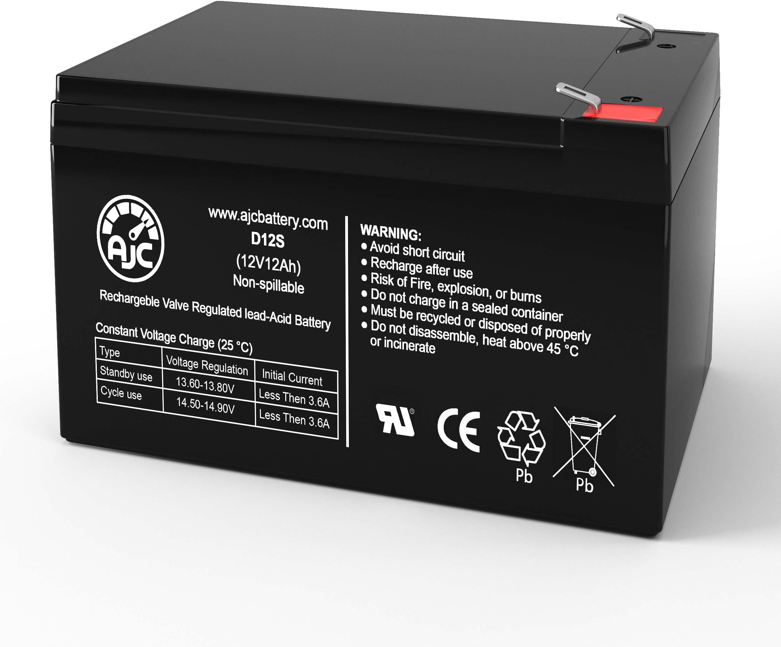 AJC Battery Compatible with Pride Mobility BATLIQ1013 12V 12Ah Wheelchair Battery
