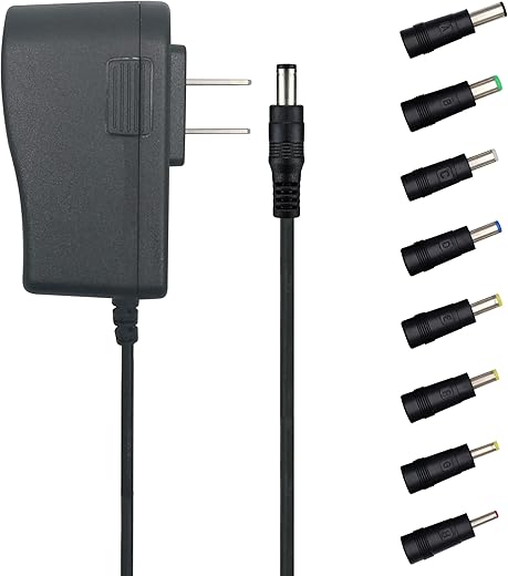 Excelity AC-DC 5V 1A Wall Charger Power Adapter with Plug 5.5 x 2.5mm / 5.5 x 2.1mm