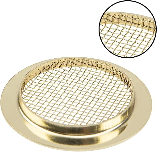 Miniatura 5 de Yootones - Altavoz de malla para guitarra con orificio de sonido para guitarra Gutiar, Dobro Resonator Guitarra, caja de cigarros (dorado)