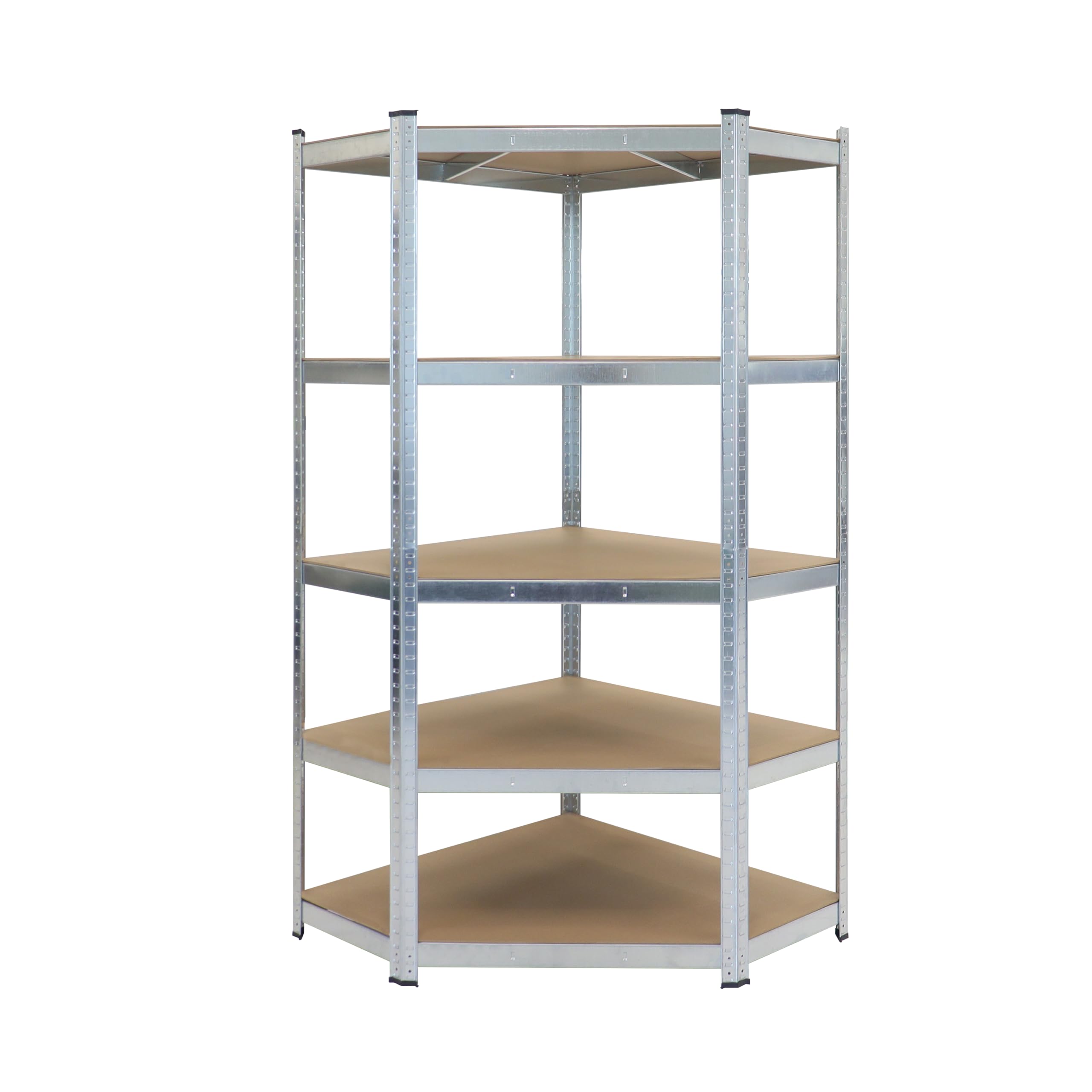 KARAT Heavy Duty Shelves for Garage, Basement, Workshop, Boltless Shelf, Wide Stretch Shelf, Basement Shelf, Corner Shelf, Tyre Shelf, Grid Shelf (Corner Shelf, Galvanised, 180 x 90 x 42 x 60 cm) โ image 1