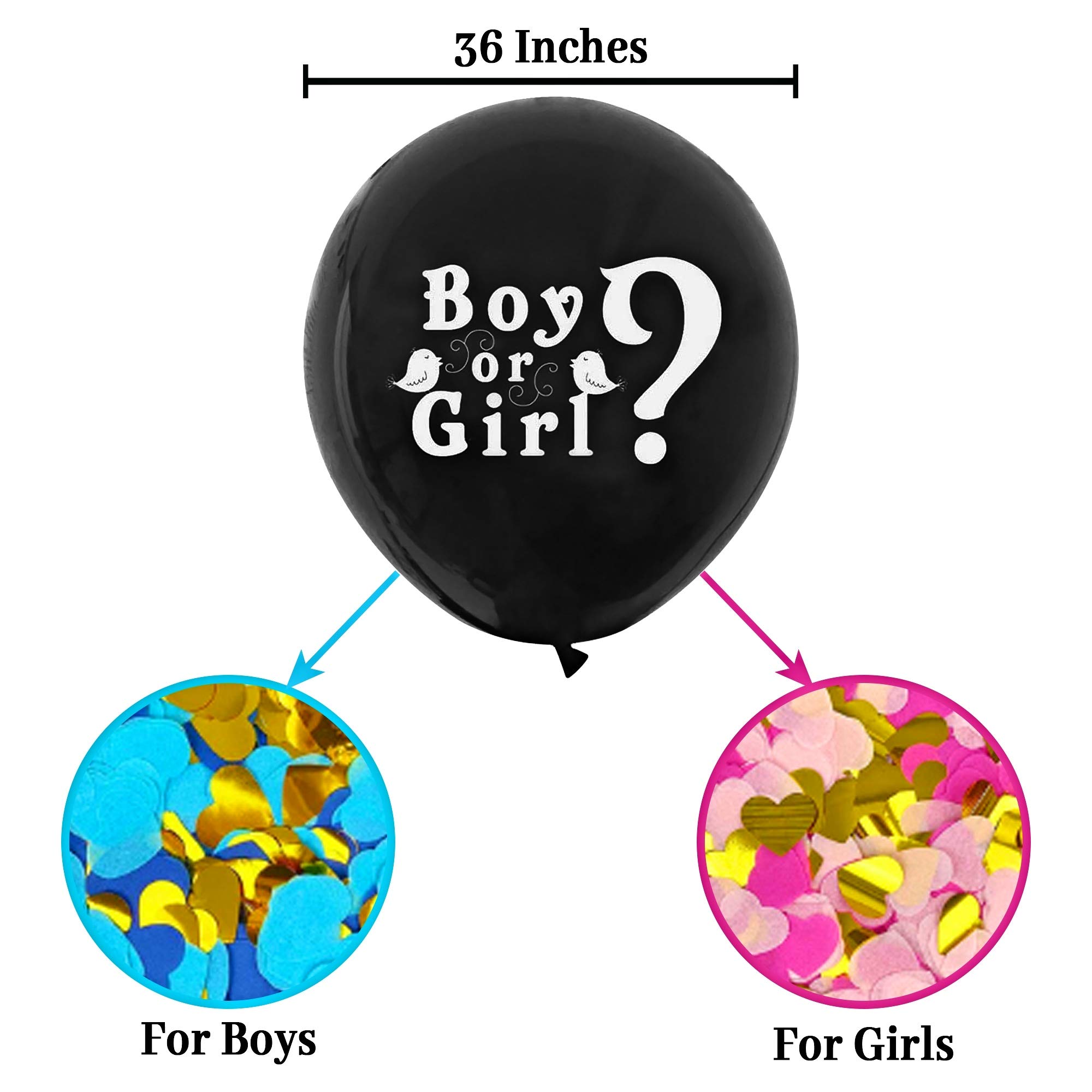 Buy JLS Baby Shower Gender Reveal JUMBO 36 inch GIANT Balloon with
