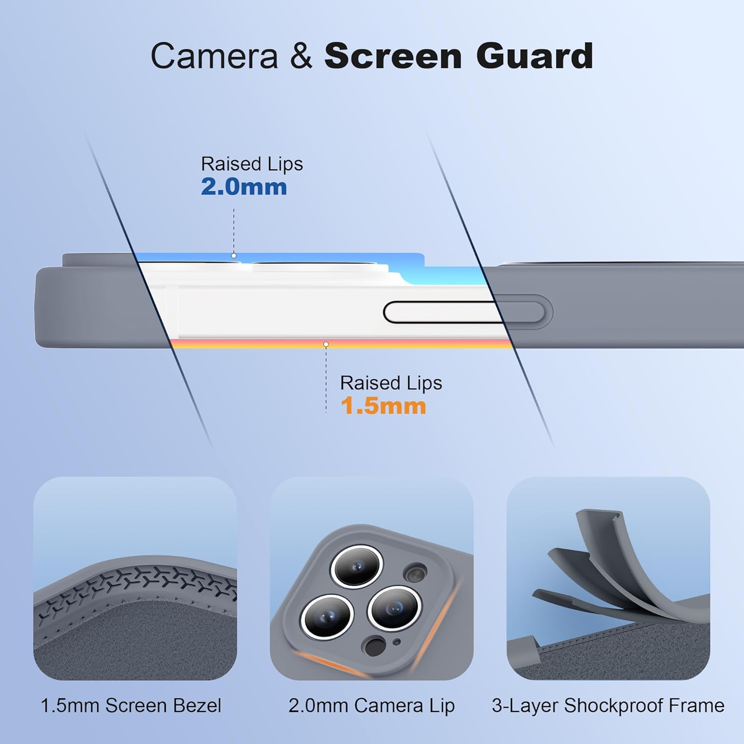 Designed for iPhone 15 Pro Max Case with Magnetic Invisible Stand Compatible with Mag-Safe Military Drop Tested Shockproof Silicone Phone Cases for Women Men 6.7'', Grey - Image 4