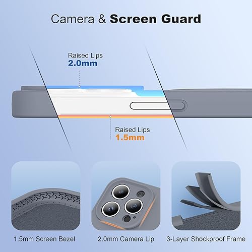 Miniatura 4 de SKYLMW Funda diseñada para iPhone 14 Pro Max con soporte magnético invisible, compatible con MagSafe militar, probada en caídas, a prueba de golpes,