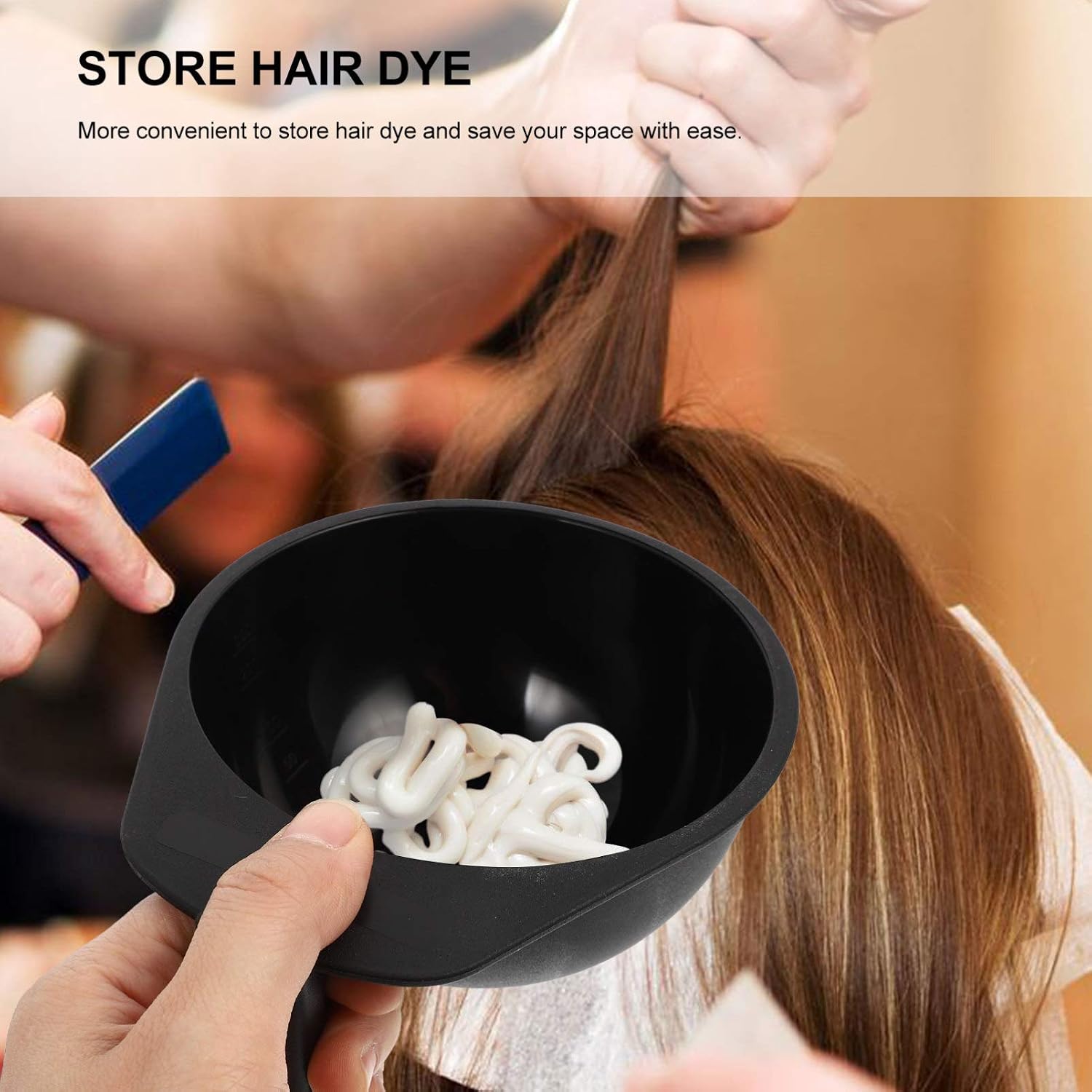 4pcs Hair Dye Mixing Tint Bowls Set with Handle Hair Color Mixing Bowls for Salon and Home Use for Professional Stylists