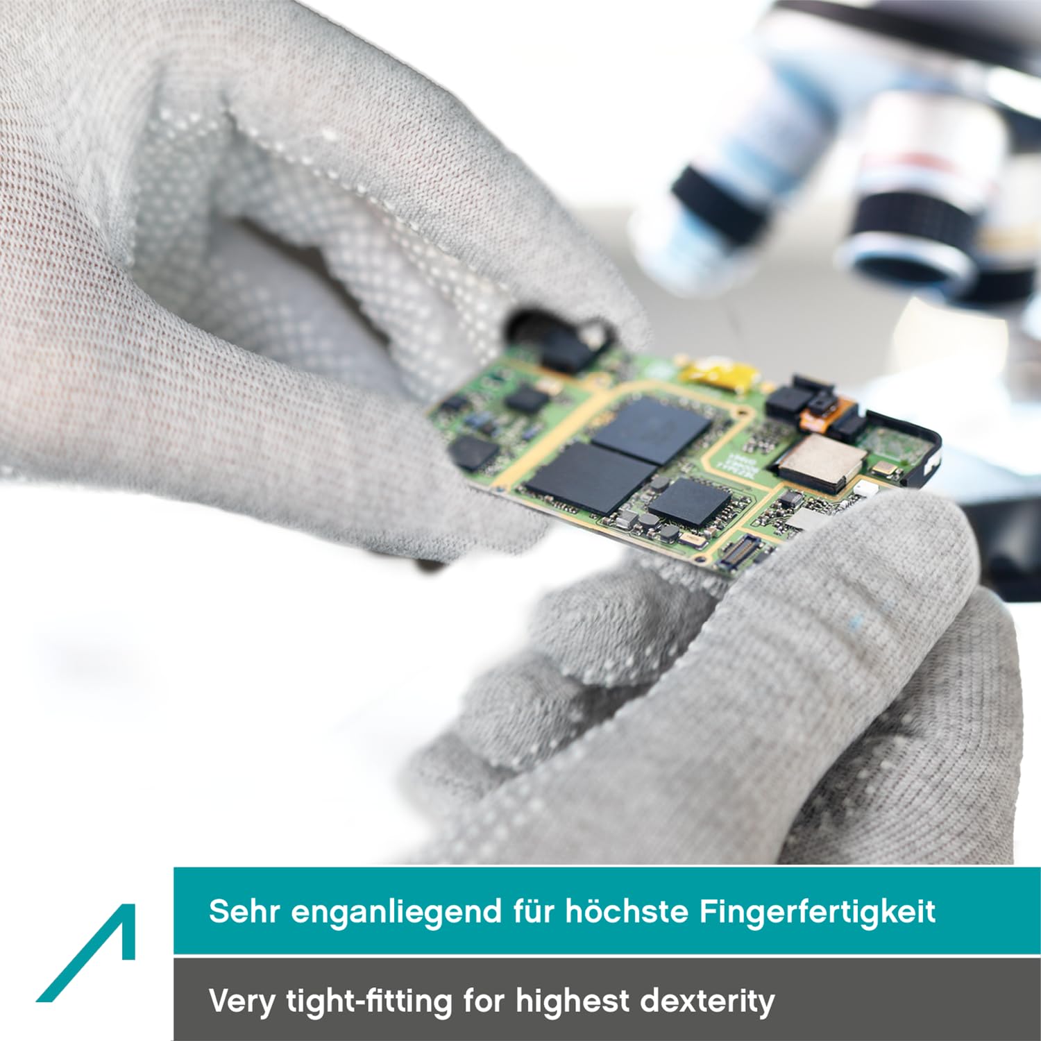 Guanti Nylon PU Carbonio ACE Spark Pro Guanti Antistatici - 3 Paia Per Lavori Di Precisione Su PC E Smartphone Guanti Camere Bianche