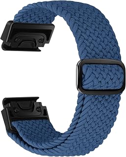 enkic Armband Kompatibel mit Garmin Fenix 7/7 Pro/6/6 Pro/5/5 Plus, 22mm Geflochtenes Elastisch Uhrenarmband für Approach S60/S62/Quatix 5/Epix, Elastisch Sport Loop Ersatzarmband