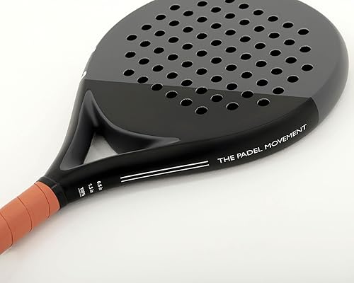 Vista 3 de LAPAT Raqueta de pádel con bolsa de cubierta, superficie de carbono con espuma viscoelástica EVA, raquetas de pádel ligeras, tenis POP